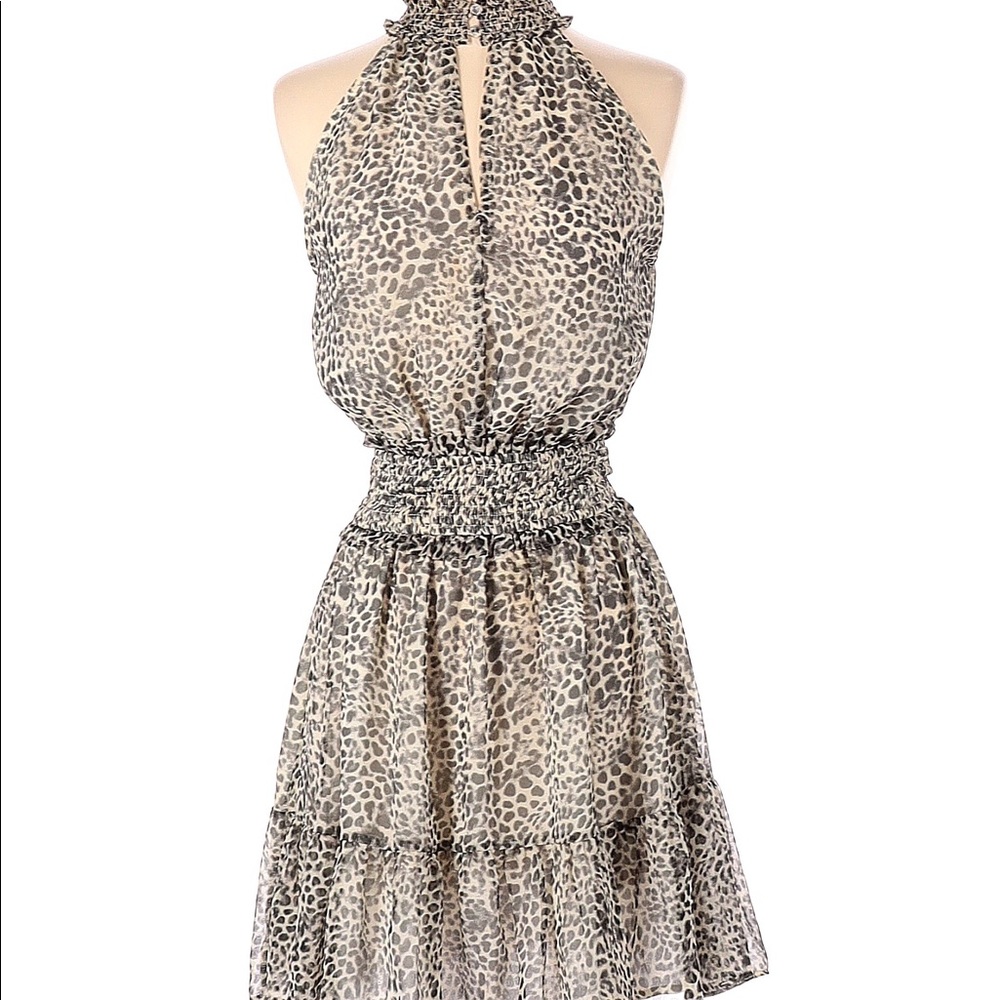 Animal print flirty mini dress